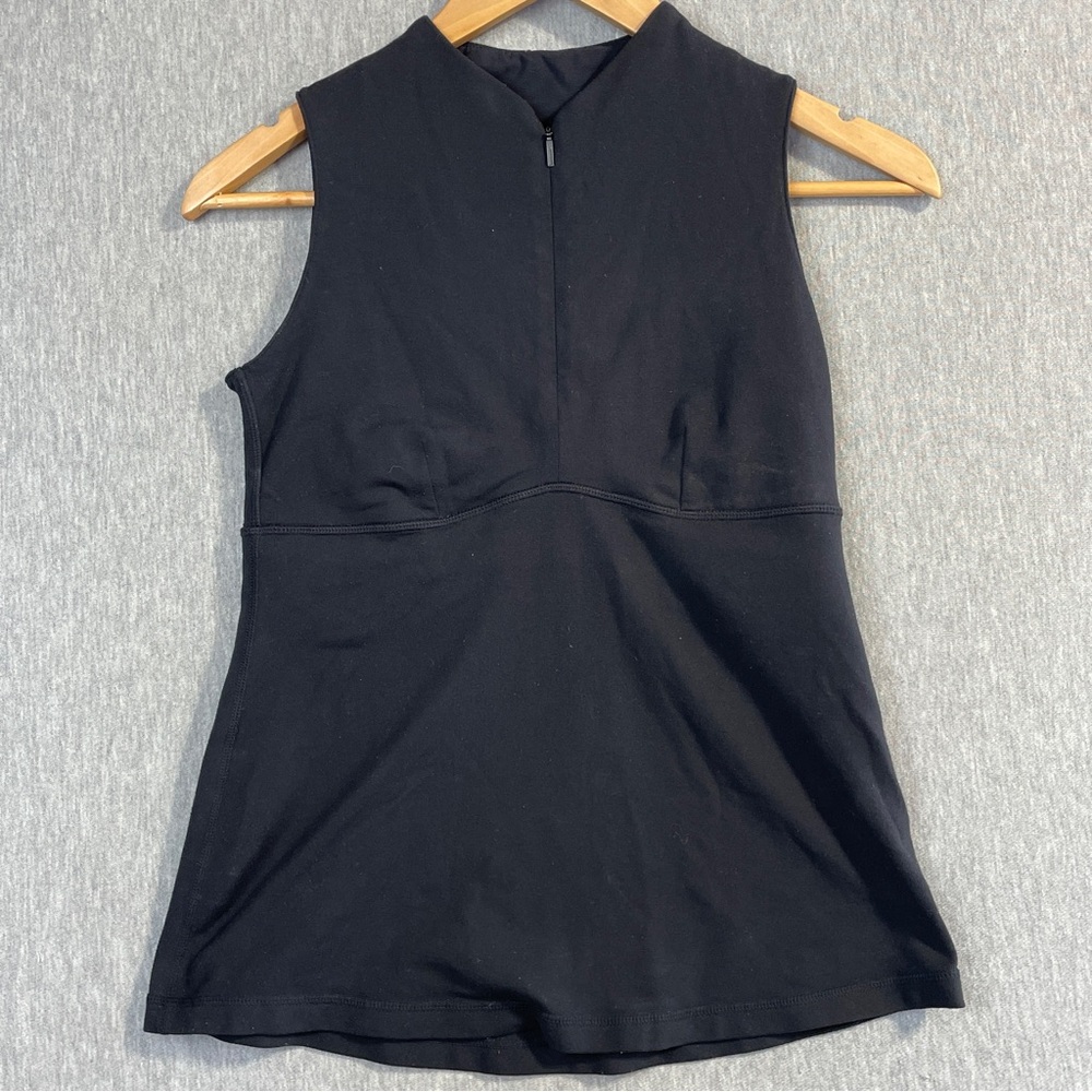 Lululemon Athletica Women’s Tank Top Size 8 Omega Front Zip Back Mesh Yoga